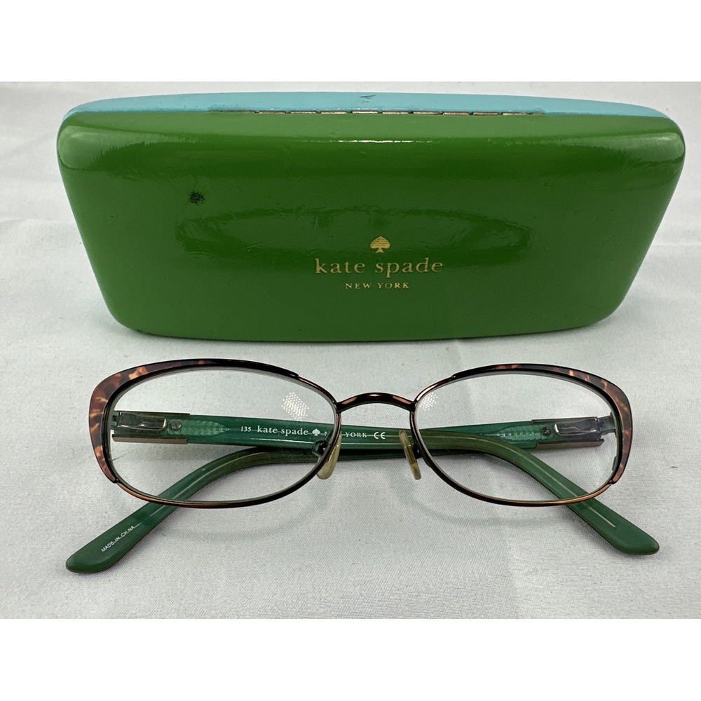 Kate Spade Women's Eyeglasses Alaine 0DC7 Tortoise‎ Aqua Oval Frame 51[]16 135
